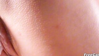 Glasses Babe Takes a Thick Dildo Like a Good Slut
