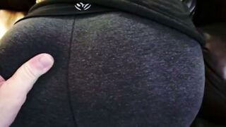 Big Tit Cougar Auntie Flashes Toes and Gets Sexual