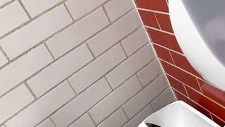 Public Restroom Blowjob with a Mysterious Brunette