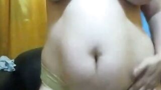 Hot MILF Teases and Plays with Tits on Webcam