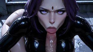 Raven's Big Tits Get Covered In Cum After Non-Stop Riding