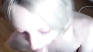Skinny Blonde Amateur Webcam Blowjob and Facial