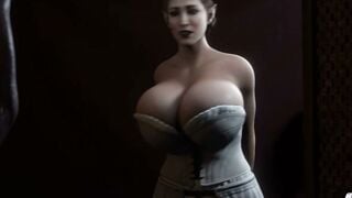 Busty Elf Swallows Massive Monster Cock in Fantasy Realm