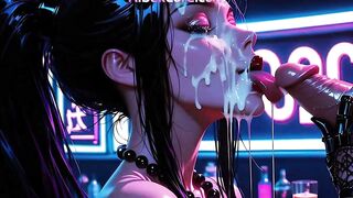 Cyber Babe Takes Black Cock and Gets Face Fucked