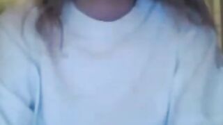 Tiny-titted Amateur Liza Rides a Dildo on Webcam