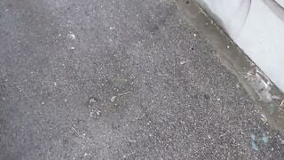 Red Swallows Cum in Little Red Dress