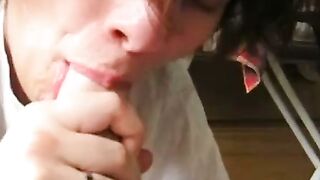 Raw Amateur Blowjob with Deepthroat and Cum in Mouth
