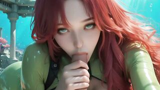 Redhead Babe Gets Tits Fucked Underwater