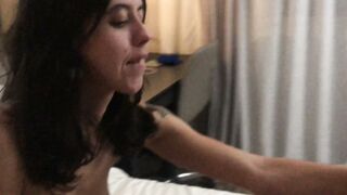 Blonde And Brunette Share One Cock In Wild Hardcore Threesome