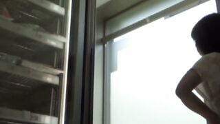 Japanese Brunette Soaks Her Panties With Hot Piss