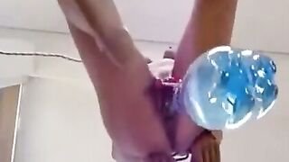 Bound Amateur Slut Screams for More Bottle Play