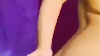 Busty Amateur Squirter Plays with Toy on Webcam