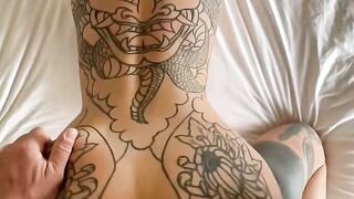 Inked 18-Year-Old Marseline Swaps Reading For Passionate Sex