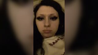 Emo Brunette Babe Fingers Herself Solo