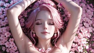 Pink-Haired Anime Babe's Cherry Blossom Oral Bliss