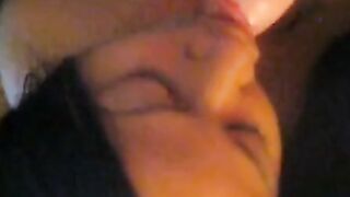 POV: Busty Black Escort Swallows Cum