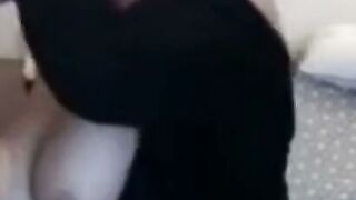 French Amateur Couple with Huge Tits Tease on Webcam