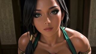 Emerald Shadow: A Ninja's Forbidden Temptation in 3D