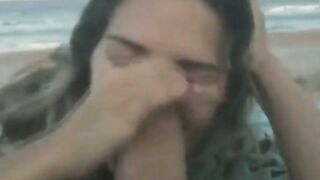 Amateur POV: Cheating Wife Takes Facial at the Beach