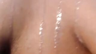 Black Amateur with Huge Tits and Big Nipples on Webcam