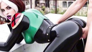 Busty Goddess Surrenders to Deep Rooftop Passion