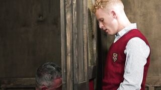 Altar Boy Dylan Tides Takes Reece Scott's Thick Uncut Cock in Confessional
