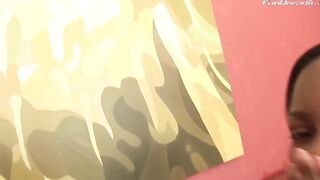 Ebony thot liking ride a real huge dick, then gets pumped