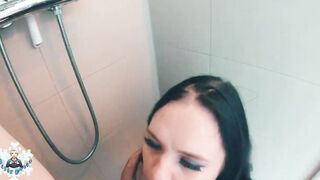 Sensual fantasy: Caught my stepbrother under the shower and made him cum