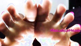 My Black Toes Are Your Weakness Feet Worship JOI by Female Domination Lady Latte