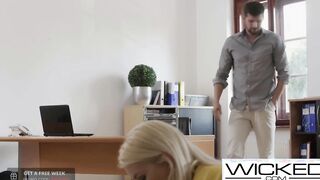 Blonde Goddess Secretary Gets Nailed By Her Boss - Wicked