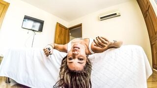 Obedient Hispanic Surrenders Throat and Booty Inside Casting Movie