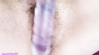Munichgold masturbation – Fucking vagina with rough crystal sex toy
