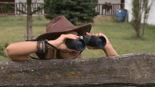 Turned On rancher fucks a amazingly hot dark hair inside a field