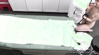 Older doctor fucks Beauty patient on the exam table