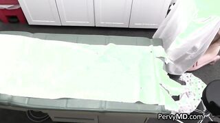 Older doctor fucks Beauty patient on the exam table