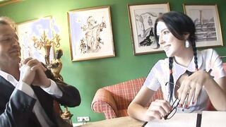 Professor loves to pounded his young college girl inside her gorgeous pussy