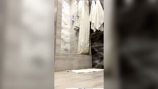 Rita Fox washes and masturbates her snatch inside the shower
