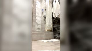 Rita Fox washes and masturbates her snatch inside the shower