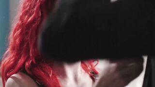 Redhead Trans Jenna Gargles Fucks Hairy Hunk Haley Reed