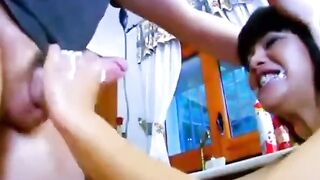 French Amateur Fun with Whipped Cream