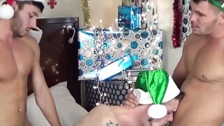 Brogan Reed Gets a Bareback Christmas Threesome