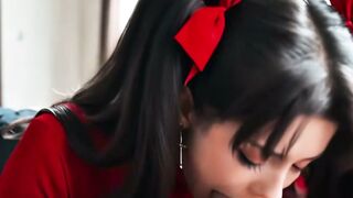 Ai Gets a Messy Facial with Huge Tits