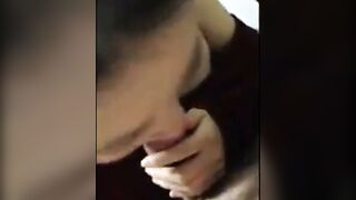 Asian Amateur Gives BJ and Rimjob with Facial