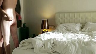 Step-Siblings Share Intimate Moments on Parents' Bed