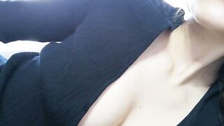 Lazy Tiddy Tease - Solo Brunette Webcam Show