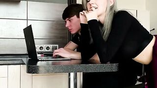 Fucking a cuckold sluts to finish her Bombshell face - Eva Alfie 6