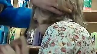 Russian MILF Amateur Blowjob at Work