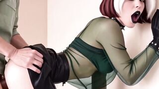 Mutant Cutie's Busty Rooftop Fantasy in Latex