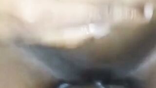 Ebony Amateur with Big Natural Tits Gets a POV Creampie
