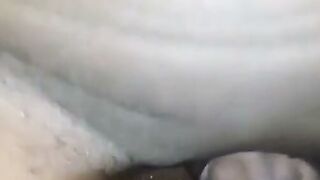 Ebony Amateur with Big Natural Tits Gets a POV Creampie
